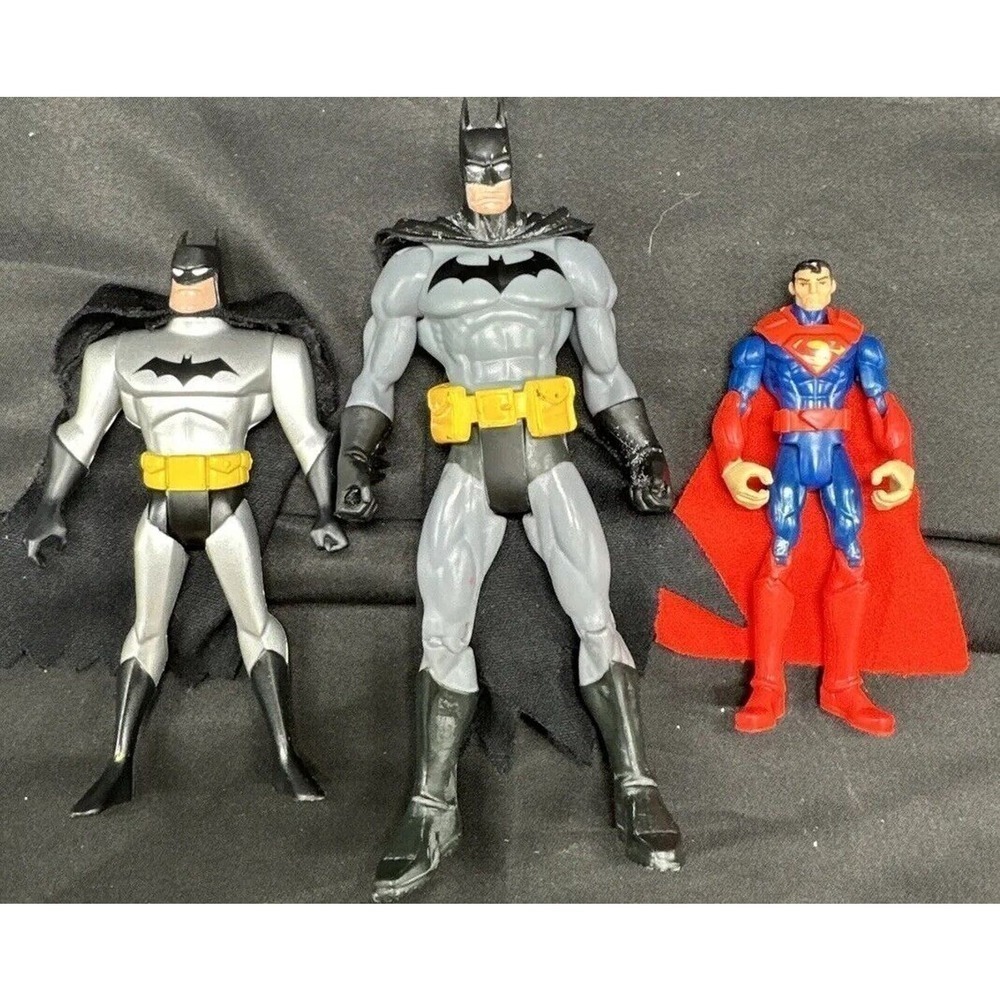 DC Super Heroes Batman And Superman Figures Lot Of 3